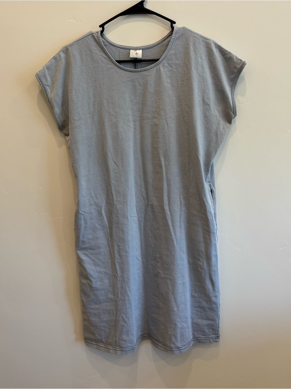 Light Blue Cotton T-shirt Dress